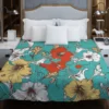 Hibiscus Flowers Print Duvet Cover