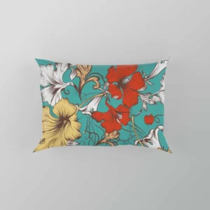 Hibiscus Flowers Print Pillow Case