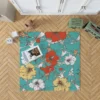 Hibiscus Flowers Print Rug