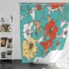 Hibiscus Flowers Print Shower Curtain