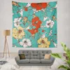 Hibiscus Flowers Print Wall Tapestry