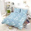 Holly berry Leaves In White Print Bedding Set