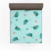 Holly berry Snowflakes Hand Drawn Fitted Sheet