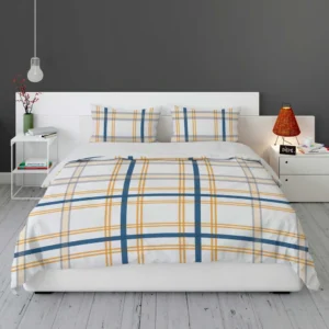 Horizontal Stripe Pattern Checkered Plaid Bedding Set 1