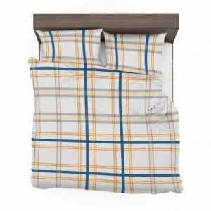 Horizontal Stripe Pattern Checkered Plaid Bedding Set 2