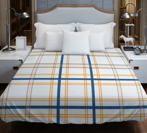 Horizontal Stripe Pattern Checkered Plaid Duvet Cover