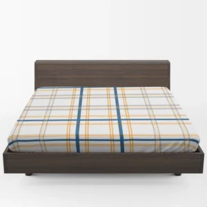 Horizontal Stripe Pattern Checkered Plaid Fitted Sheet 1