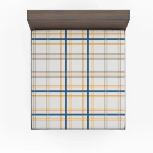 Horizontal Stripe Pattern Checkered Plaid Fitted Sheet