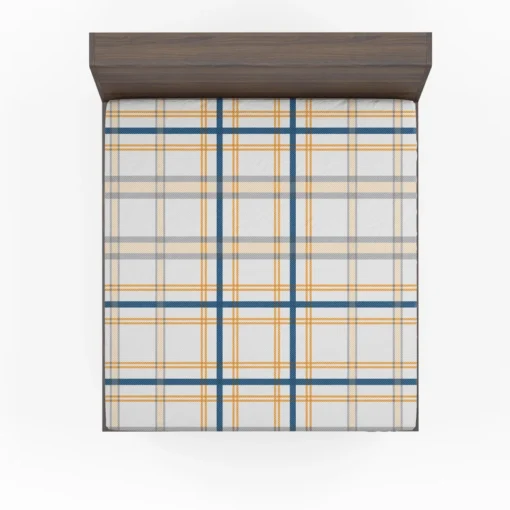 Horizontal Stripe Pattern Checkered Plaid Fitted Sheet