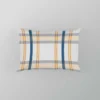 Horizontal Stripe Pattern Checkered Plaid Pillow Case