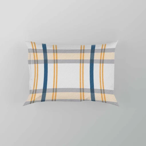 Horizontal Stripe Pattern Checkered Plaid Pillow Case