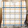 Horizontal Stripe Pattern Checkered Plaid Quilt Blanket