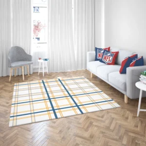 Horizontal Stripe Pattern Checkered Plaid Rug 2