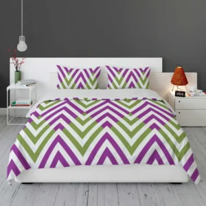 Horizontal Zigzag Chevron Stripes Bedding Set 1