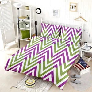 Horizontal Zigzag Chevron Stripes Bedding Set