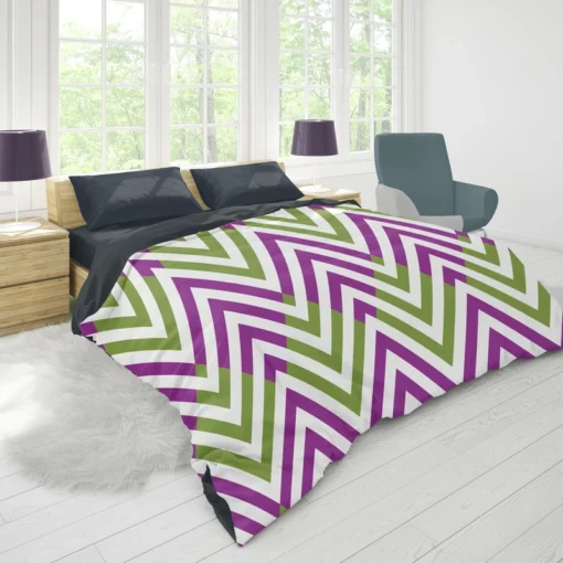 Horizontal Zigzag Chevron Stripes Duvet Cover 1