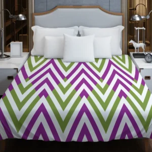 Horizontal Zigzag Chevron Stripes Duvet Cover