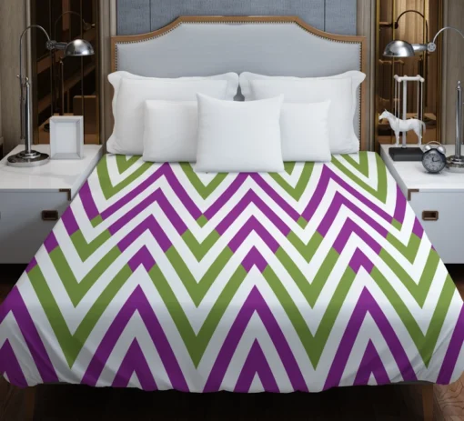 Horizontal Zigzag Chevron Stripes Duvet Cover