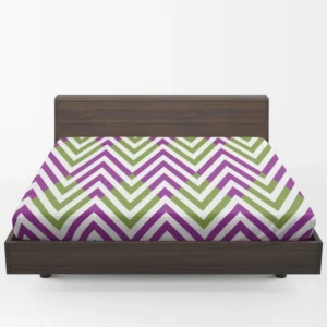 Horizontal Zigzag Chevron Stripes Fitted Sheet 1