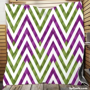 Horizontal Zigzag Chevron Stripes Quilt Blanket