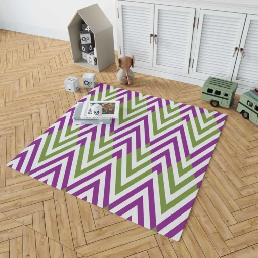 Horizontal Zigzag Chevron Stripes Rug 1