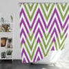 Horizontal Zigzag Chevron Stripes Shower Curtain