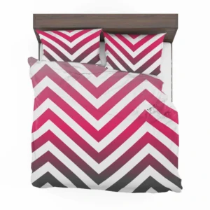 Hot Pink Chevron Design Bedding Set 2