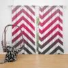 Hot Pink Chevron Design Curtain