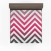 Hot Pink Chevron Design Fitted Sheet