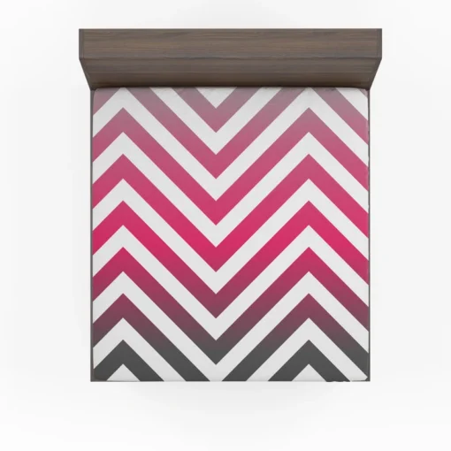 Hot Pink Chevron Design Fitted Sheet