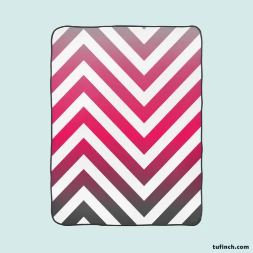 Hot Pink Chevron Design Fleece Blanket 1