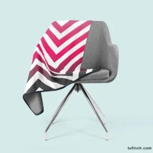 Hot Pink Chevron Design Fleece Blanket 2