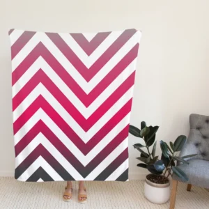 Hot Pink Chevron Design Fleece Blanket