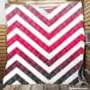 Hot Pink Chevron Design Quilt Blanket