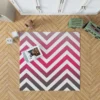 Hot Pink Chevron Design Rug