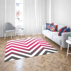 Hot Pink Chevron Design Rug 2