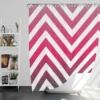 Hot Pink Chevron Design Shower Curtain