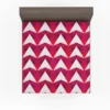 Hot Pink Red Polygon White Triangle Fitted Sheet