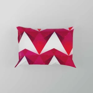 Hot Pink Red Polygon White Triangle Pillow Case