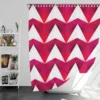 Hot Pink Red Polygon White Triangle Shower Curtain