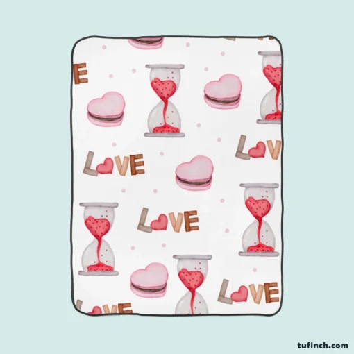 Hourglass Cupcake Design Fleece Blanket 1