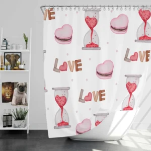 Hourglass Cupcake Design Shower Curtain