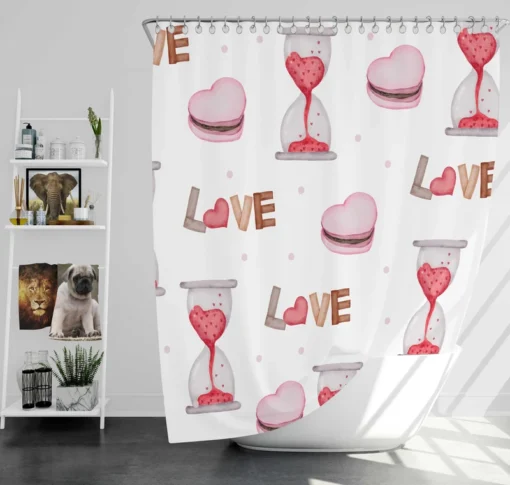 Hourglass Cupcake Design Shower Curtain