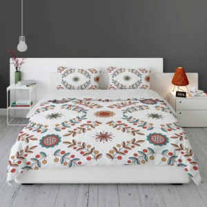 Hungarian Folk Floral Pattern Bedding Set 1