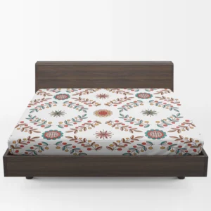 Hungarian Folk Floral Pattern Fitted Sheet 1