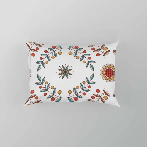 Hungarian Folk Floral Pattern Pillow Case