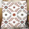 Hungarian Folk Floral Pattern Quilt Blanket