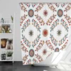 Hungarian Folk Floral Pattern Shower Curtain