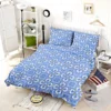 Ice Blue Baroque Floral Pattern Bedding Set