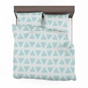 Ice Blue Mini Triangle Bedding Set 2